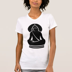BUDA EN TODA LA CAMISETA BLANCA NEGRA