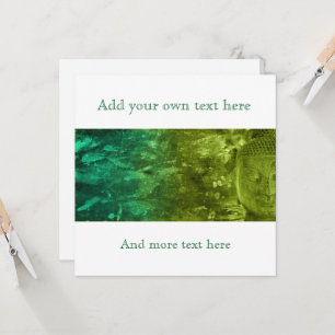 Buda en verde y turquesa