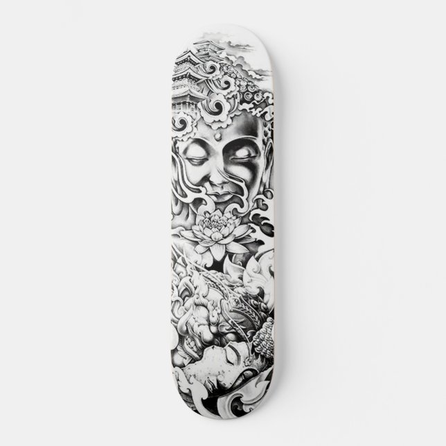 Buda japonés Demon Lotus Palace Wave Skateboard (Anverso)