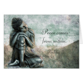 Buda pacífico con palabras de la sabiduría