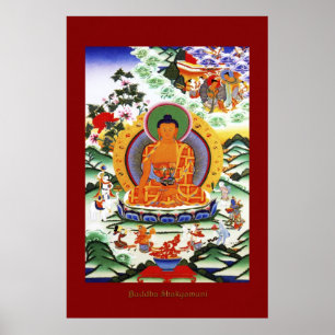 Buda Shakyamuni 2 serie de Posters de arte religio