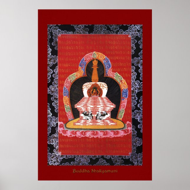 Buda Shakyamuni 4 serie de Posters de arte religio (Frente)