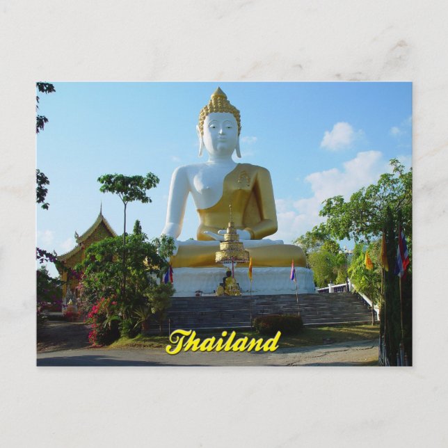 Buda tailandés Chiang Mai, postal tailandesa (Anverso)