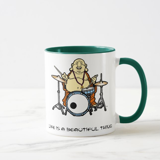 Buda teclea la taza (Derecha)