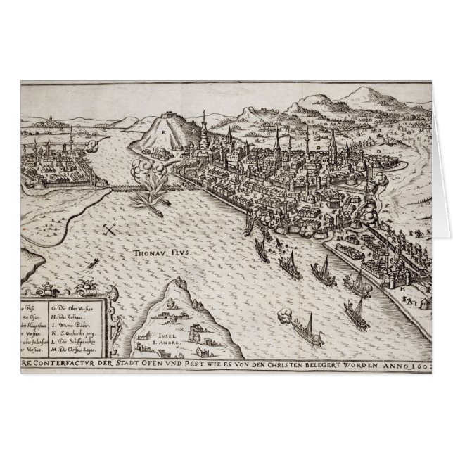 Buda y parásito sitiados por los cristianos en (Anverso (Horizontal))