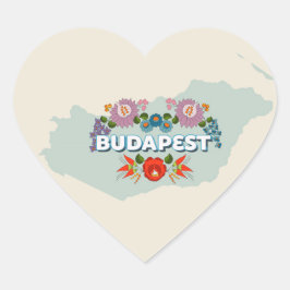 Budapest, Hungría Pegatina del Corazón