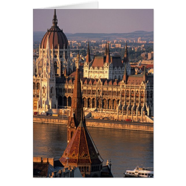 Budapest, Hungría, río Danubio, Parlamento (Frente)