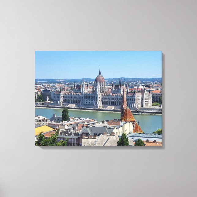 Budapest impresión de lienzo en el Parlamento húng (Anverso)