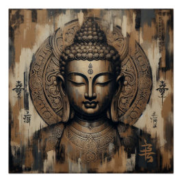 BUDDHA CARA PINTURA #2 POSTER