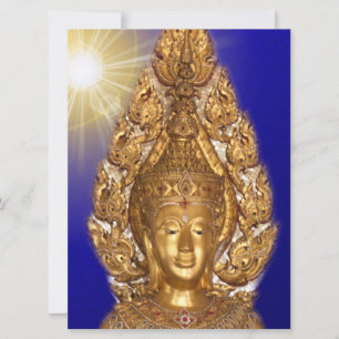 buddha dorado en azul