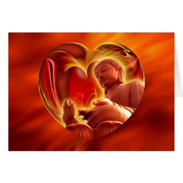 BUDDHA Heart | rojo fuego (Anverso (Horizontal))