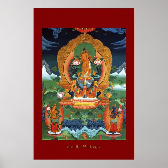 Buddha Maitreya serie de Posters de arte religioso (Frente)