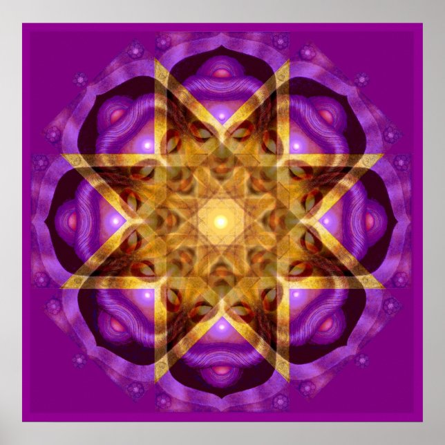 Buddha Mandala Zen Meditación Poster de arte espir (Frente)