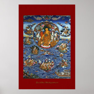 Buddha Shakyamuni 3 serie de Posters de arte relig