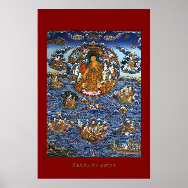 Buddha Shakyamuni 3 serie de Posters de arte relig (Frente)
