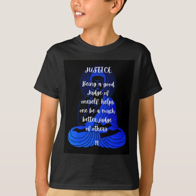 BuddhaToday Tarot Camiseta Buddah Serie -Justicia  (Anverso)