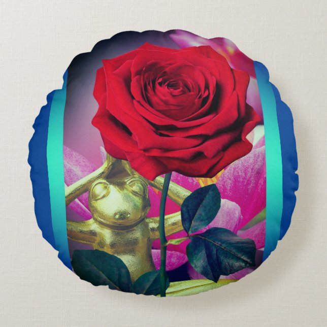 BuddhaToday V3.blu #3 Almohada de Rana Florecida (Anverso)