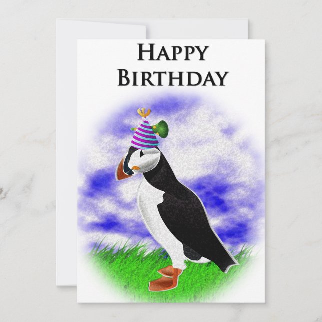 Buddy La Tarjeta De Cumpleaños De Puffin (Anverso)