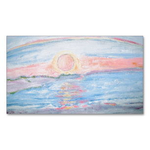 Budelli Island Sunset con tarjeta de visita Rainbo