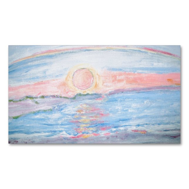 Budelli Island Sunset con tarjeta de visita Rainbo (Anverso)