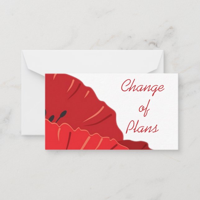 Budget.Floral.Red Poppy. Cambio de la tarjeta de n (Anverso)