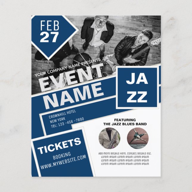 BUDGET Flyer Diseño GRATIS Ayuda Tema de entreteni (Frente)