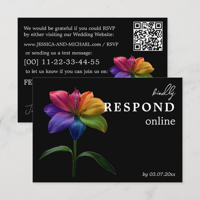 🌈 Budget RSVP online Technicolor Love  (Anverso / Reverso)