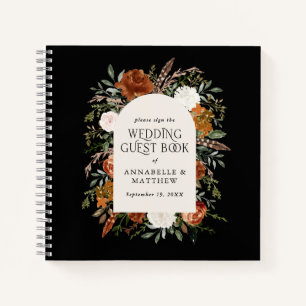 Budget Terracota floral boda libro rústico
