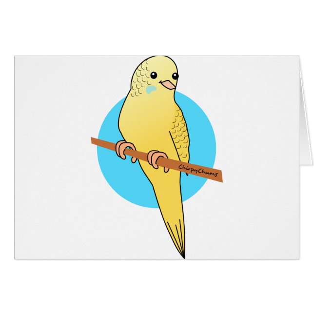Budgie amarillo lindo (Anverso (Horizontal))