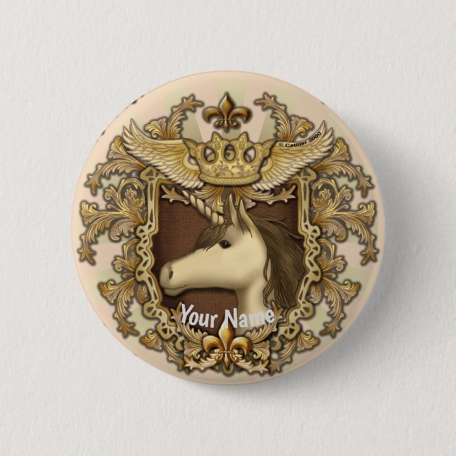 Buen botón de pin de Unicornio (Anverso)