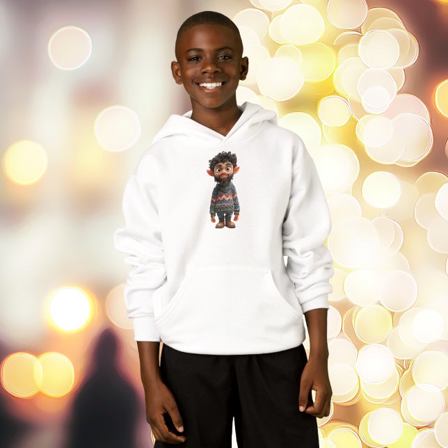Buen chico Navidades Elf Boy's Hoodie (Subido por el creador)