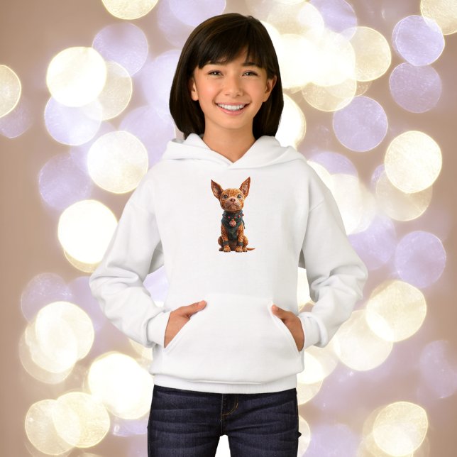 Buen chico Navidades Perro Chica Hoodie (Subido por el creador)