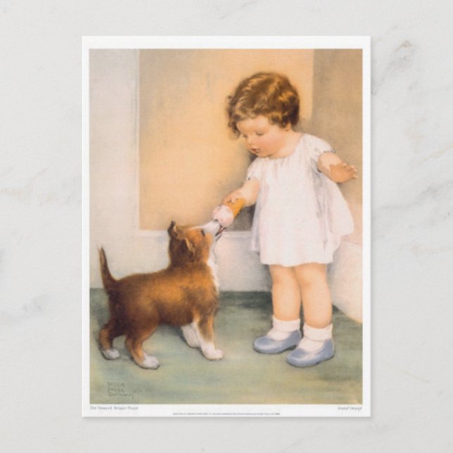 ¡Buen chico! Postal de color de borde (Anverso)