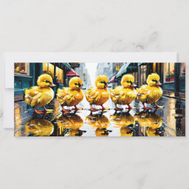 Buen clima para los patos Tarjeta plana