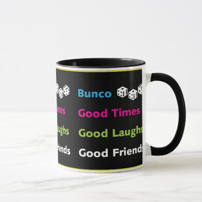 buen diseño de la taza de los amigos del bunco (Derecha)