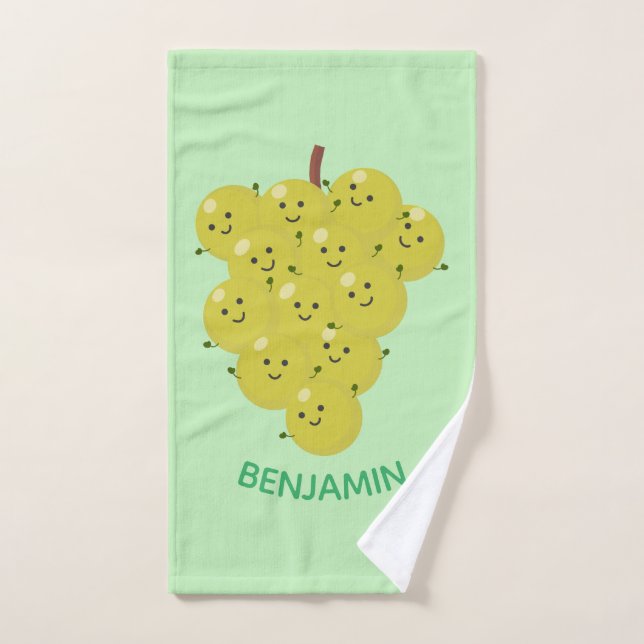 Buen ilustracion de uvas personalizados (Toalla de mano)