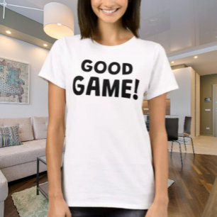 ¡Buen Juego!   Camiseta de tipografía de victoria 