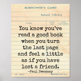 Buen libro perdido amigo Paul Sweeney cita el arte