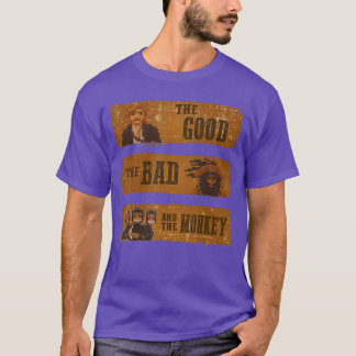 Buen Malo Mono Videojuego Oeste Camiseta Isla Geek
