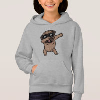 Buen Mood Pug con gafas de sol Dabbing