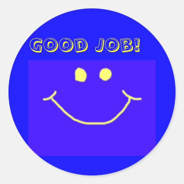 Buen Pegatina de Trabajo (Anverso)