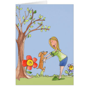 Buen perro - tarjeta en blanco