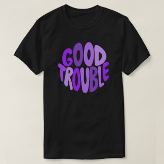 Buen problema morado Letter camiseta