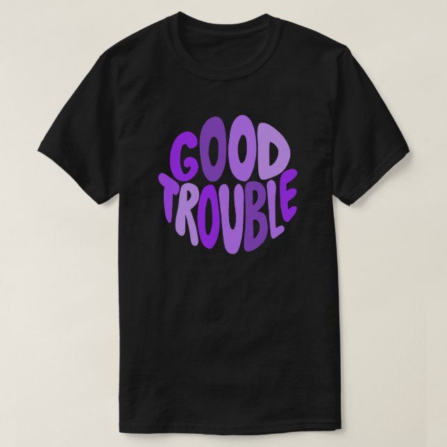 Buen problema morado Letter camiseta (Diseño del anverso)