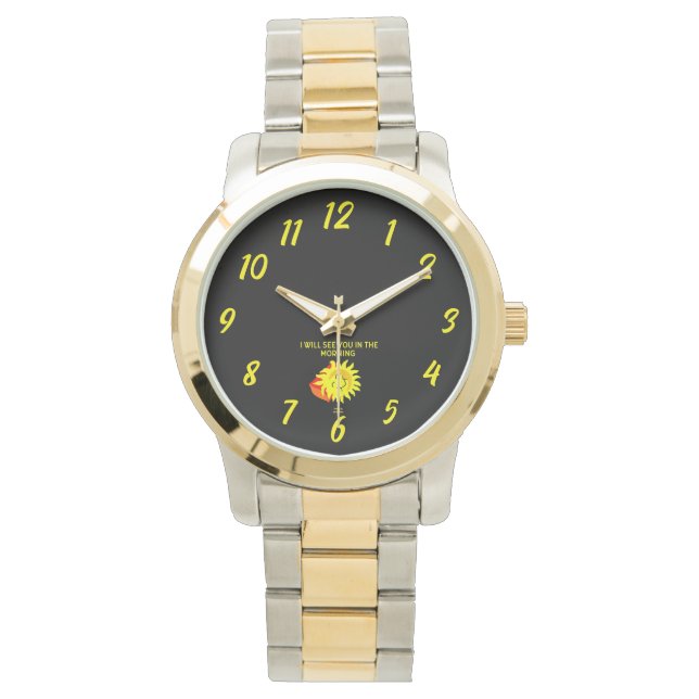 Buen Sol Nocturno Unisex Reloj de pulsera de dos t (Anverso)