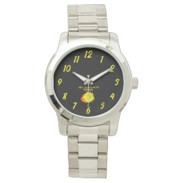 Buen Sol Nocturno Unisex reloj de pulsera plateado