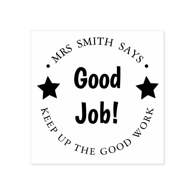 Buen trabajo maestro bien hecho sello de tarea (Impresión)