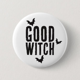 Buena Bruja, Murciélagos, botón Halloween
