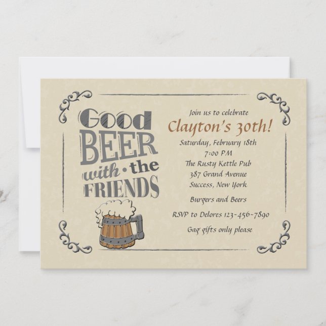 Buena Cerveza Con La Invitación De Los Amigos (Anverso)