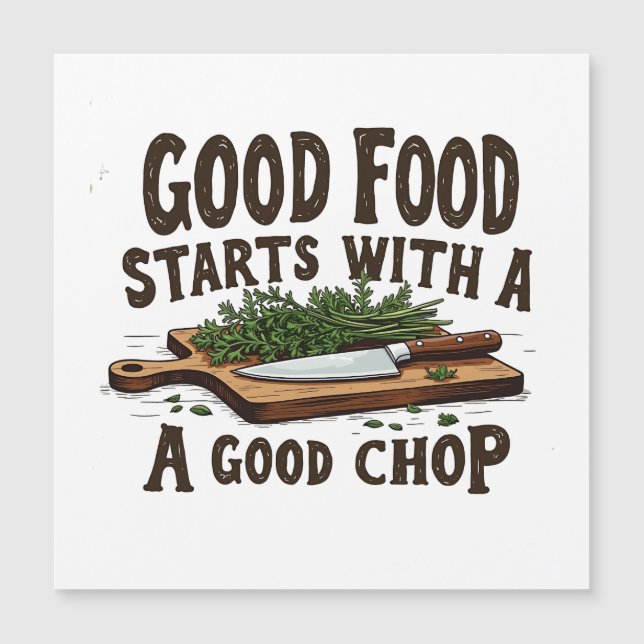 Buena comida empieza con un buen chef de cocina de (Anverso)